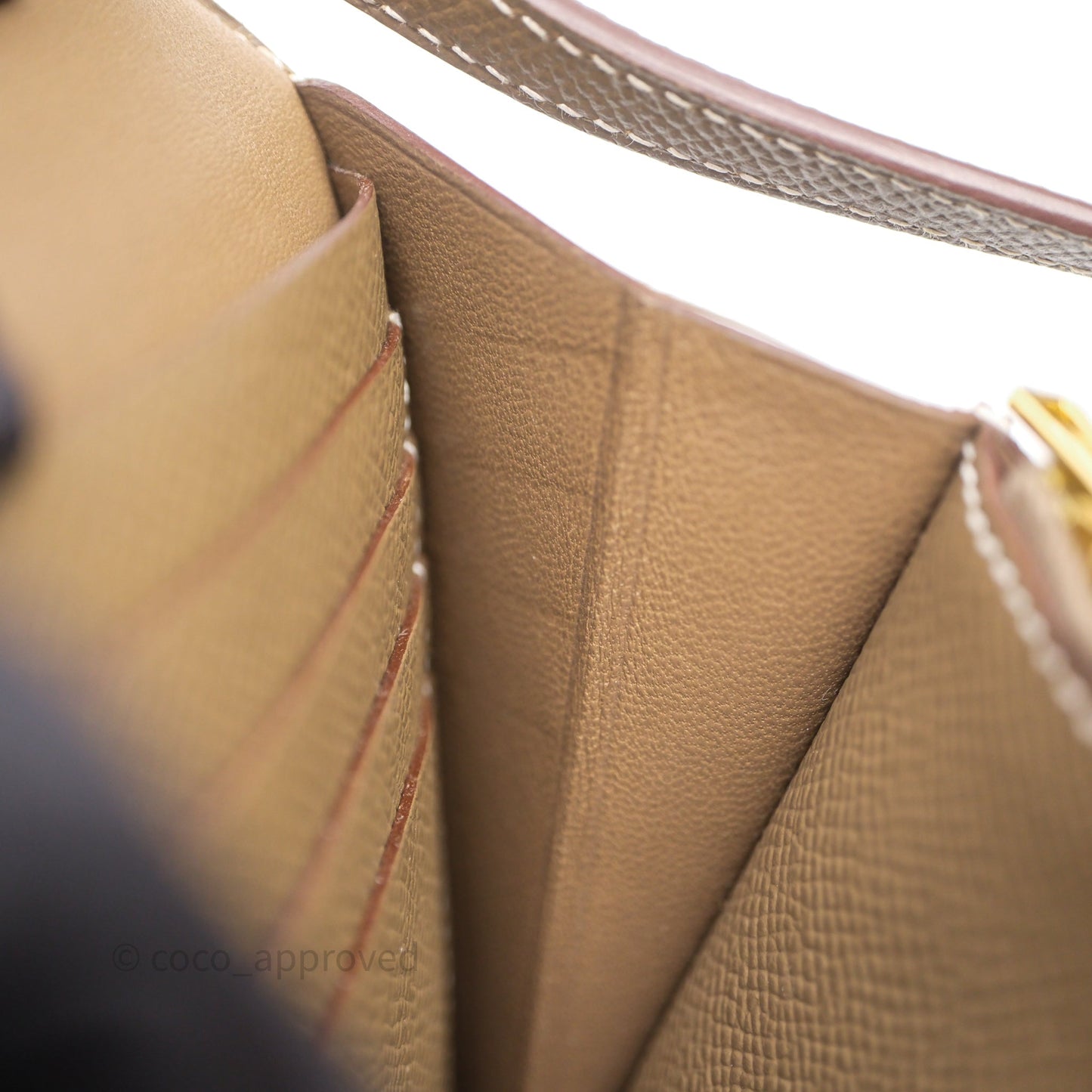Hermès Constance To Go Wallet Etoupe 18 Epsom Gold Hardware