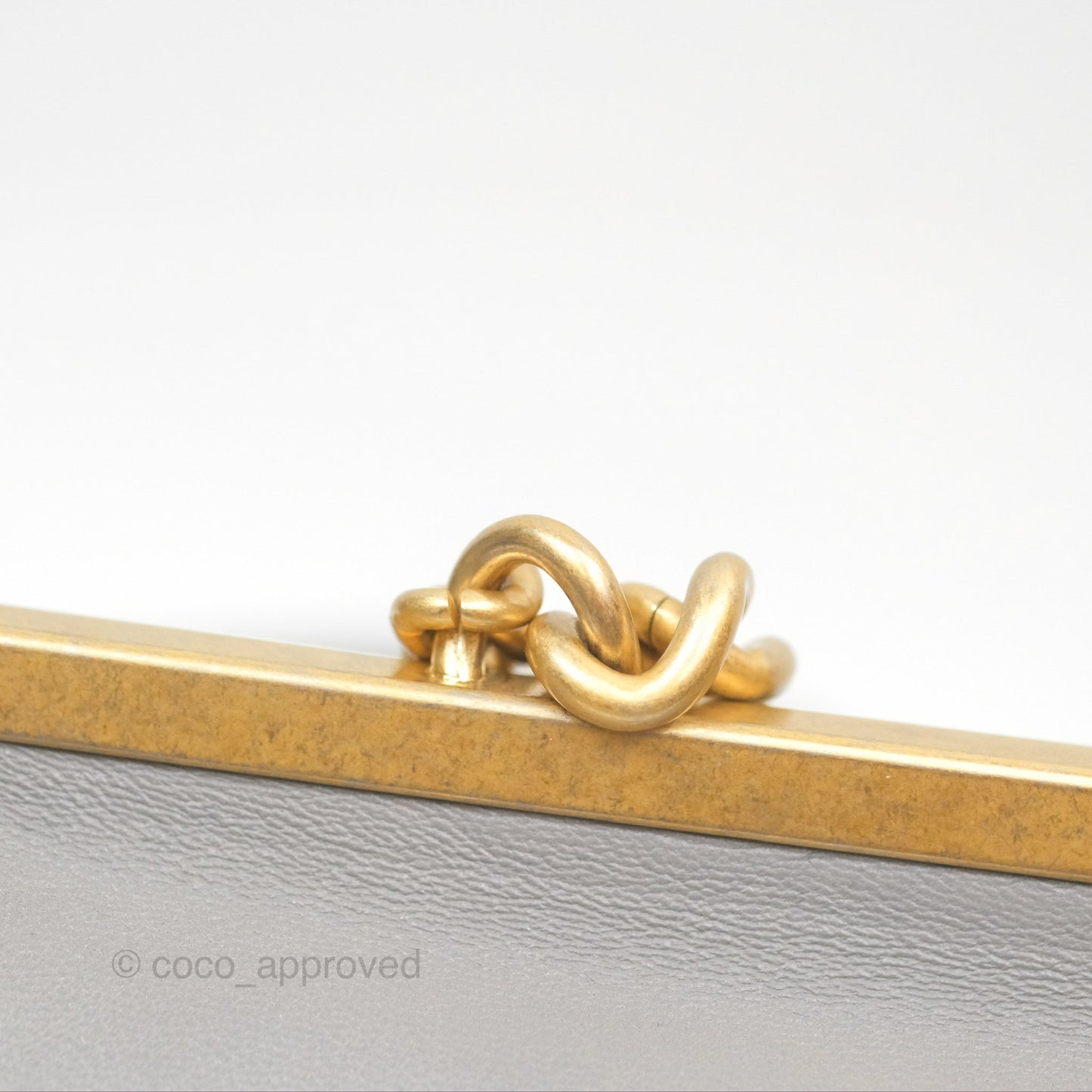Chanel Small Quilted Coco Luxe Flap Bag Grey Calfskin Aged Gold Hardware