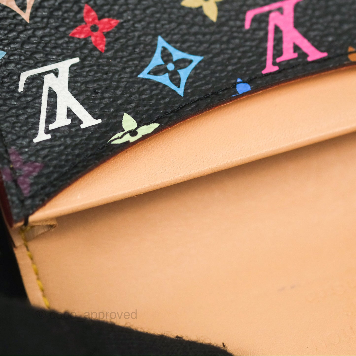 Louis Vuitton Monogram Multicolor Business Card Holder Black