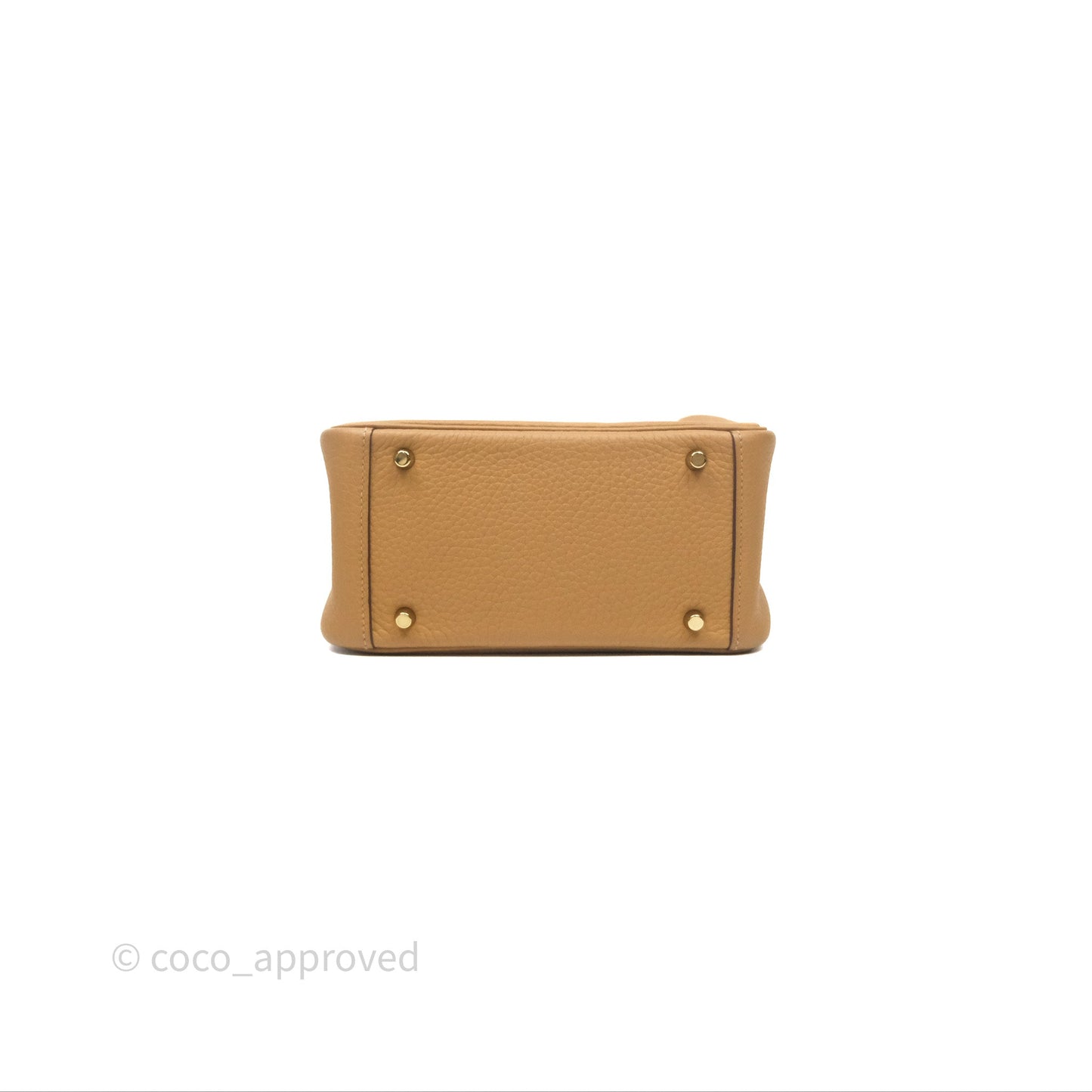 Hermès Mini Lindy 20 Biscuit 4B Clemence Gold Hardware With Rodeo