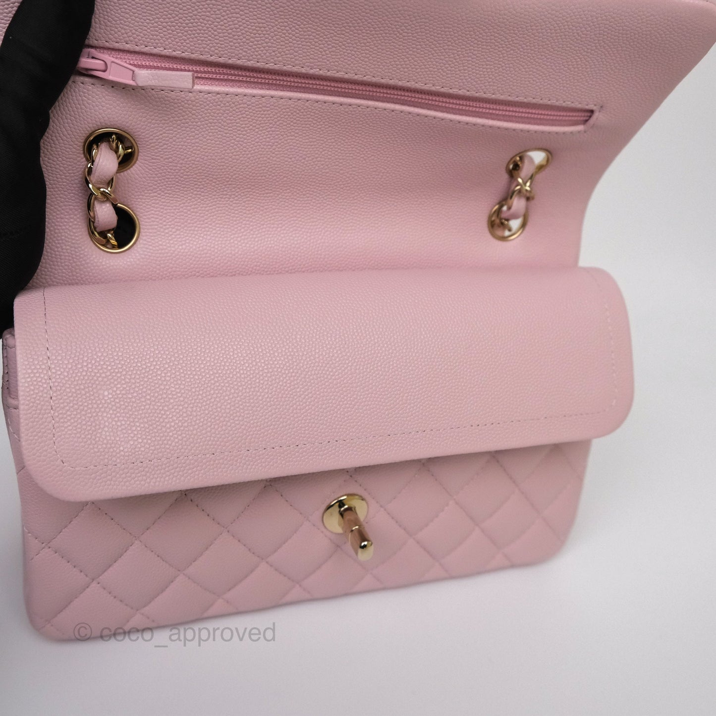 Chanel Small S/M Classic Flap Light Pink Caviar Gold Hardware