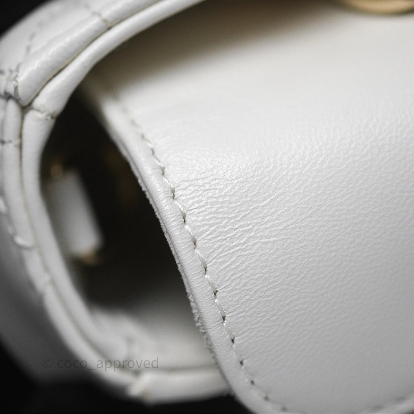 Christian Dior Micro Lady D-Joy Bag Latte Lambskin Cannage Gold Hardware