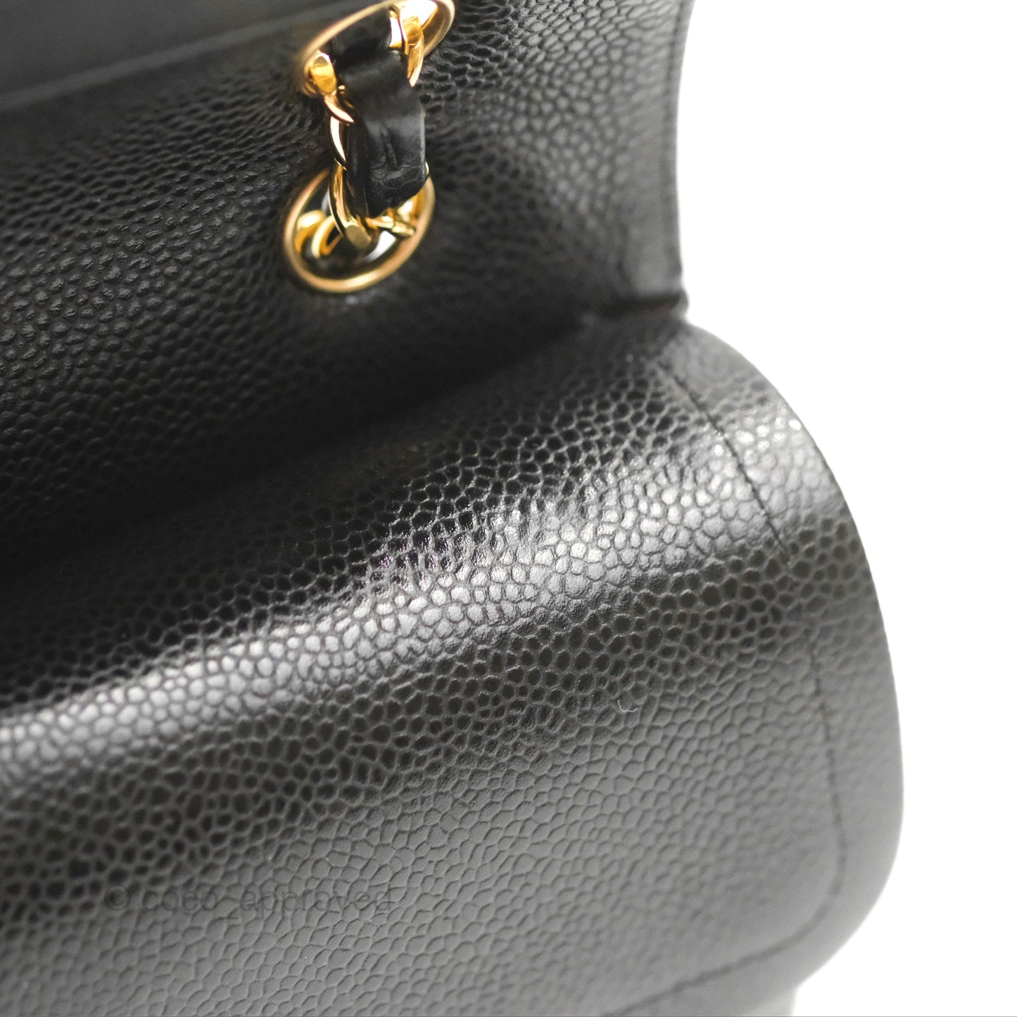 Chanel Classic M/L Medium Flap Quilted Black Caviar Gold Hardware