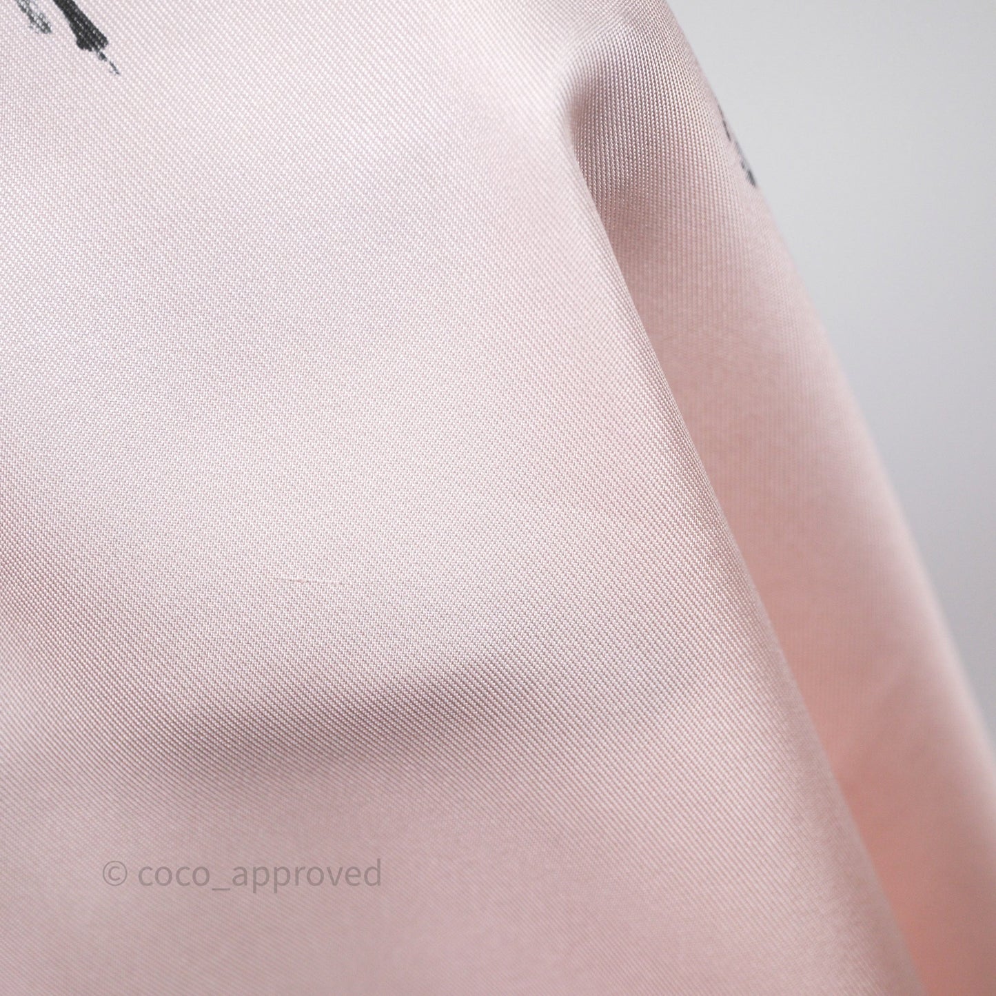 Chanel Logo Pink Silk Scarf 90