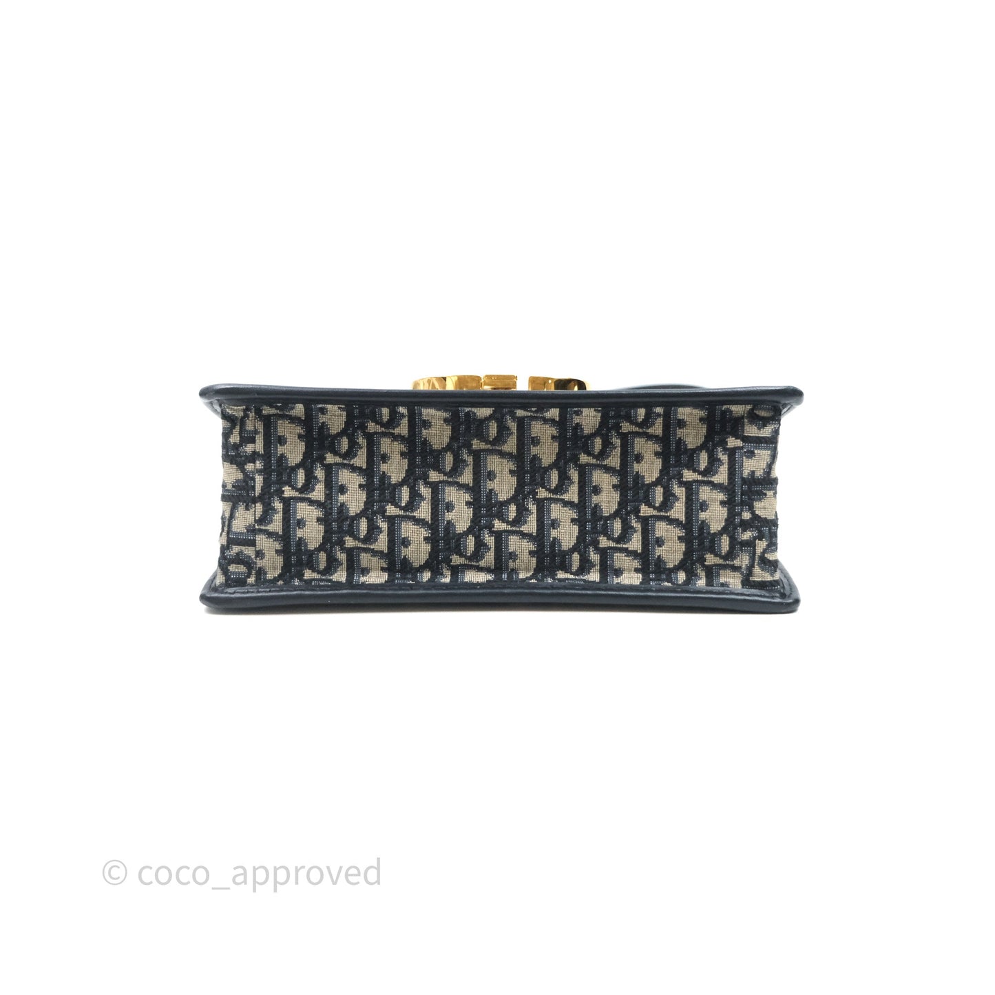 Christian Dior 30 Montaigne with Chain Blue Dior Oblique Jacquard