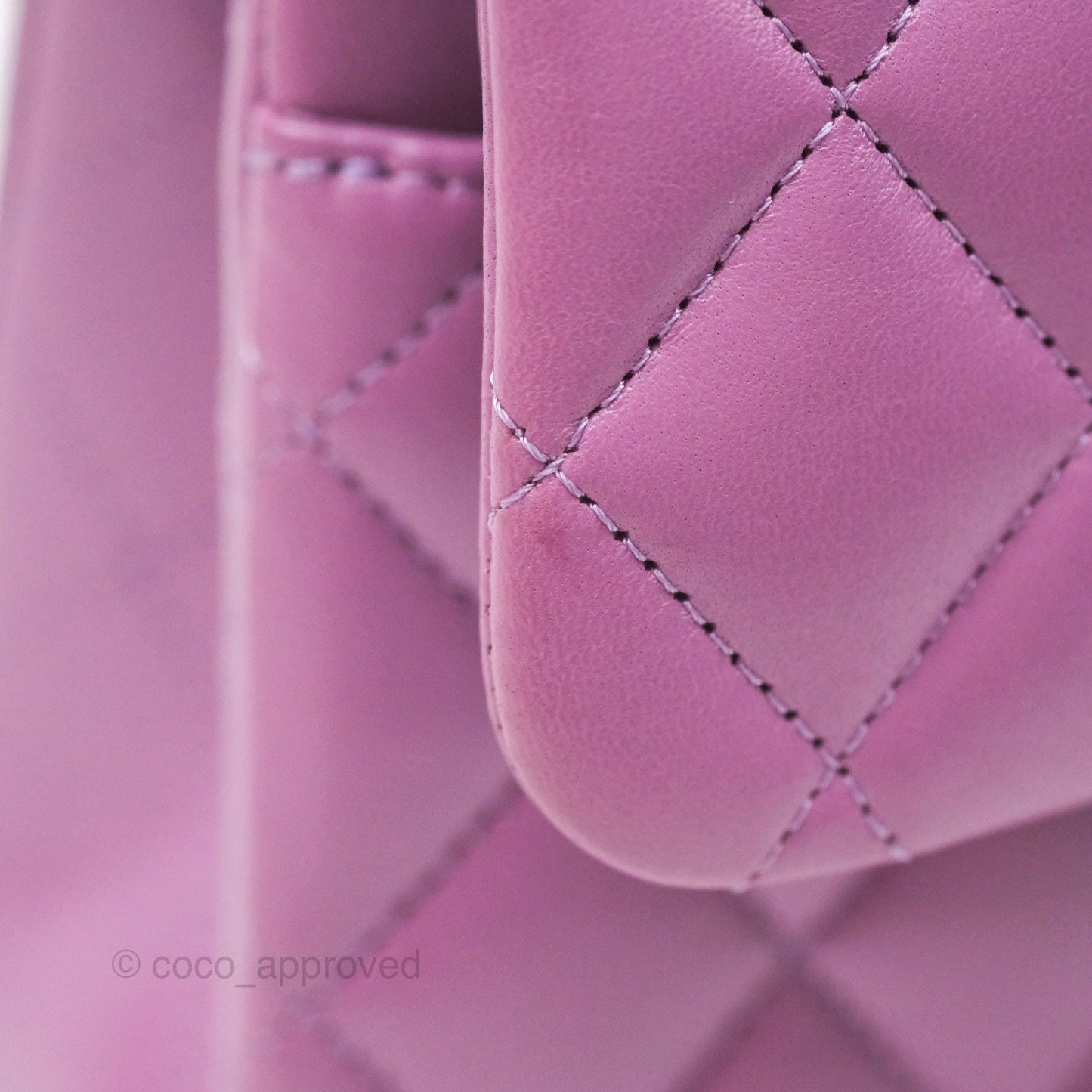 Chanel Small Classic Flap Quilted Purple Lambskin Silver Hardware