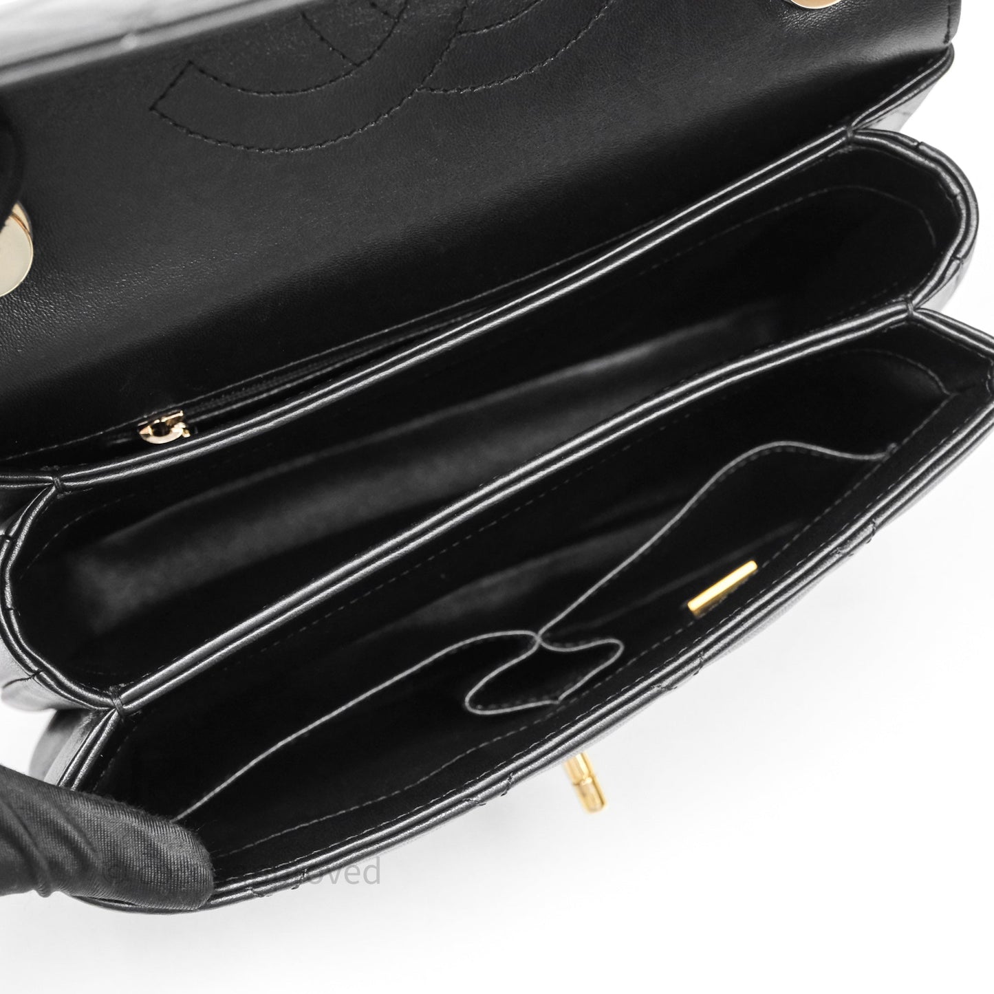 Chanel Small Trendy CC Black Lambskin Gold Hardware