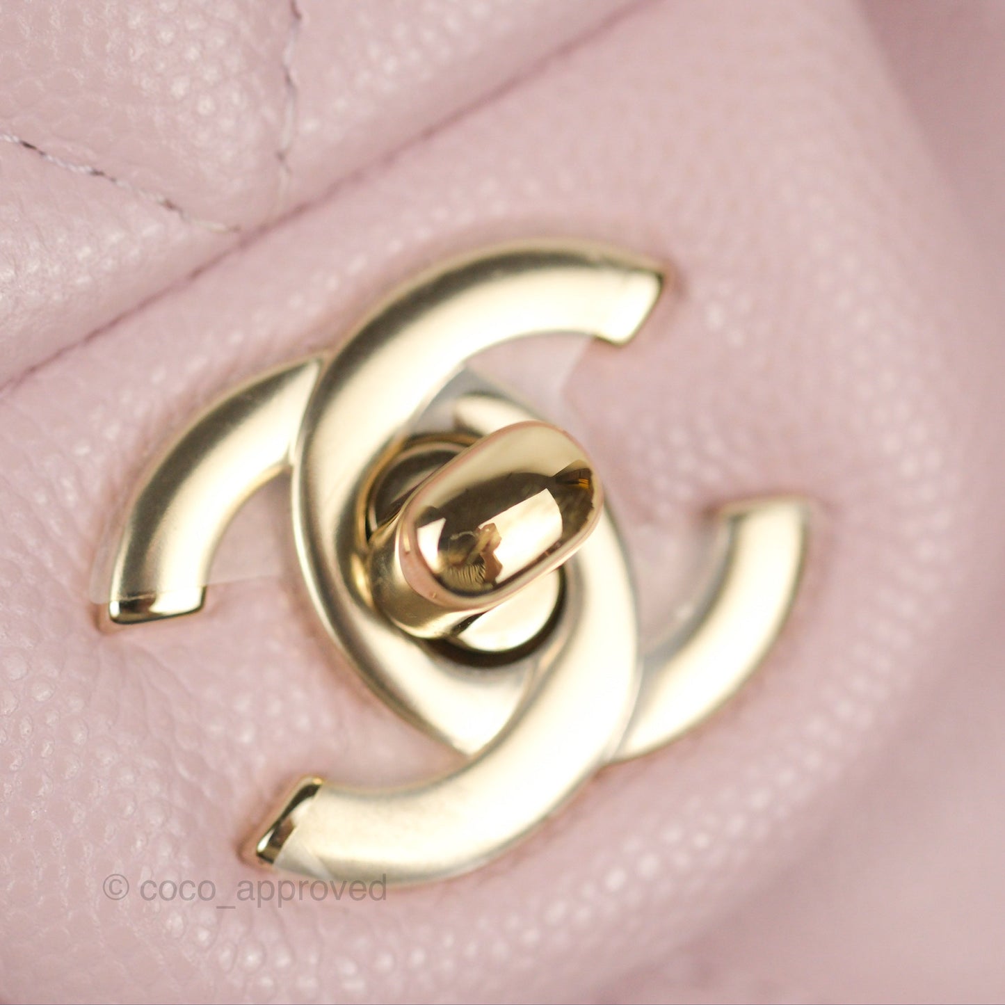Chanel Small Classic Quilted Flap Pink Caviar Gold Hardware 21S