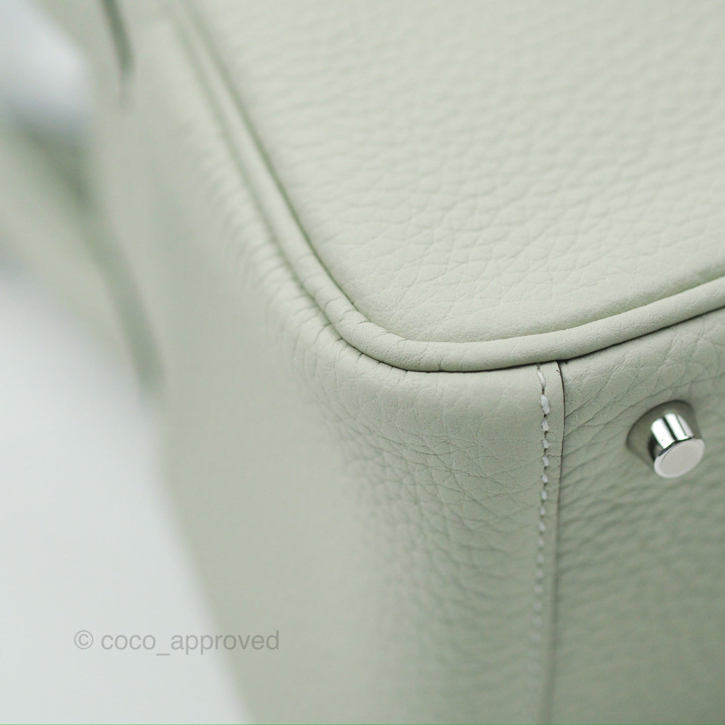 Hermès Mini Lindy 20 Gris Neve Clemence Palladium Hardware