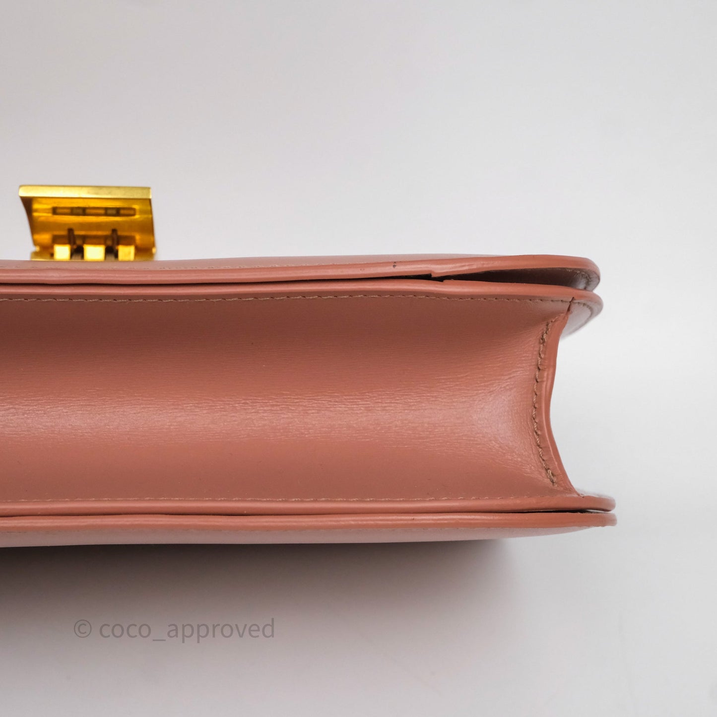 Celine Rose Box Medium Calfskin Bag Gold Hardware
