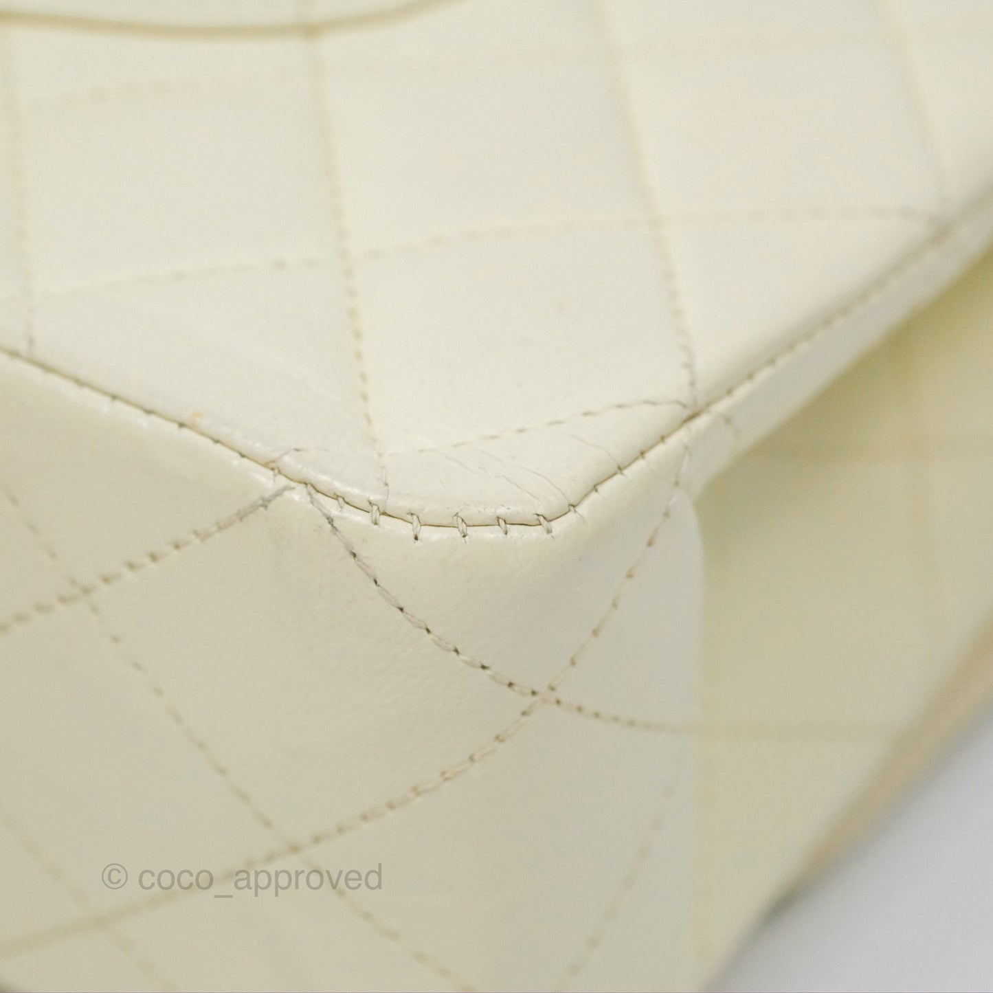Chanel Medium Classic Flap Quilted Pale Yellow Lambskin Gold Hardware
