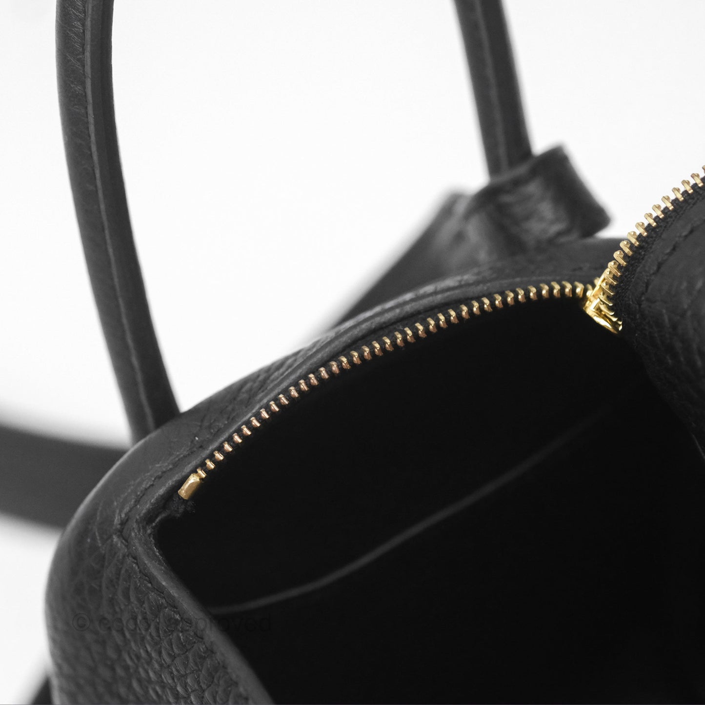 Hermès Mini Lindy 20 Noir 89 Clemence Gold Hardware