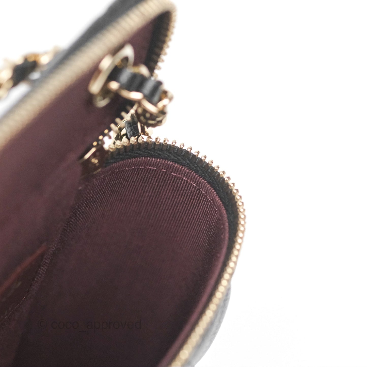 Chanel Classic Mini Vanity With Chain Black Caviar Gold Hardware