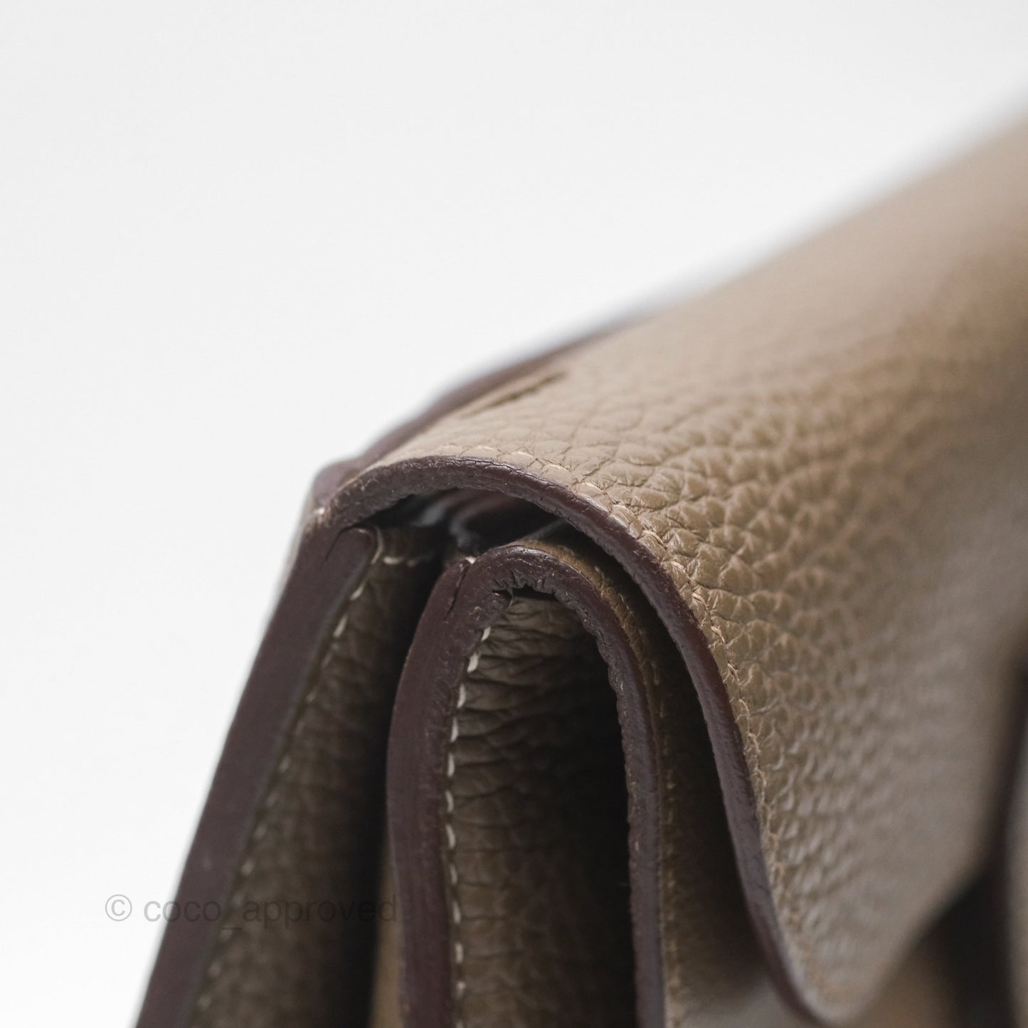 Hermès Halzan 31 Etoupe Clemence Palladium Hardware