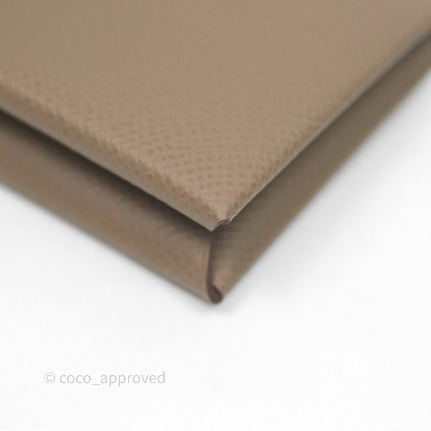 Hermès Calvi Card Holder Etoupe 18 Epsom