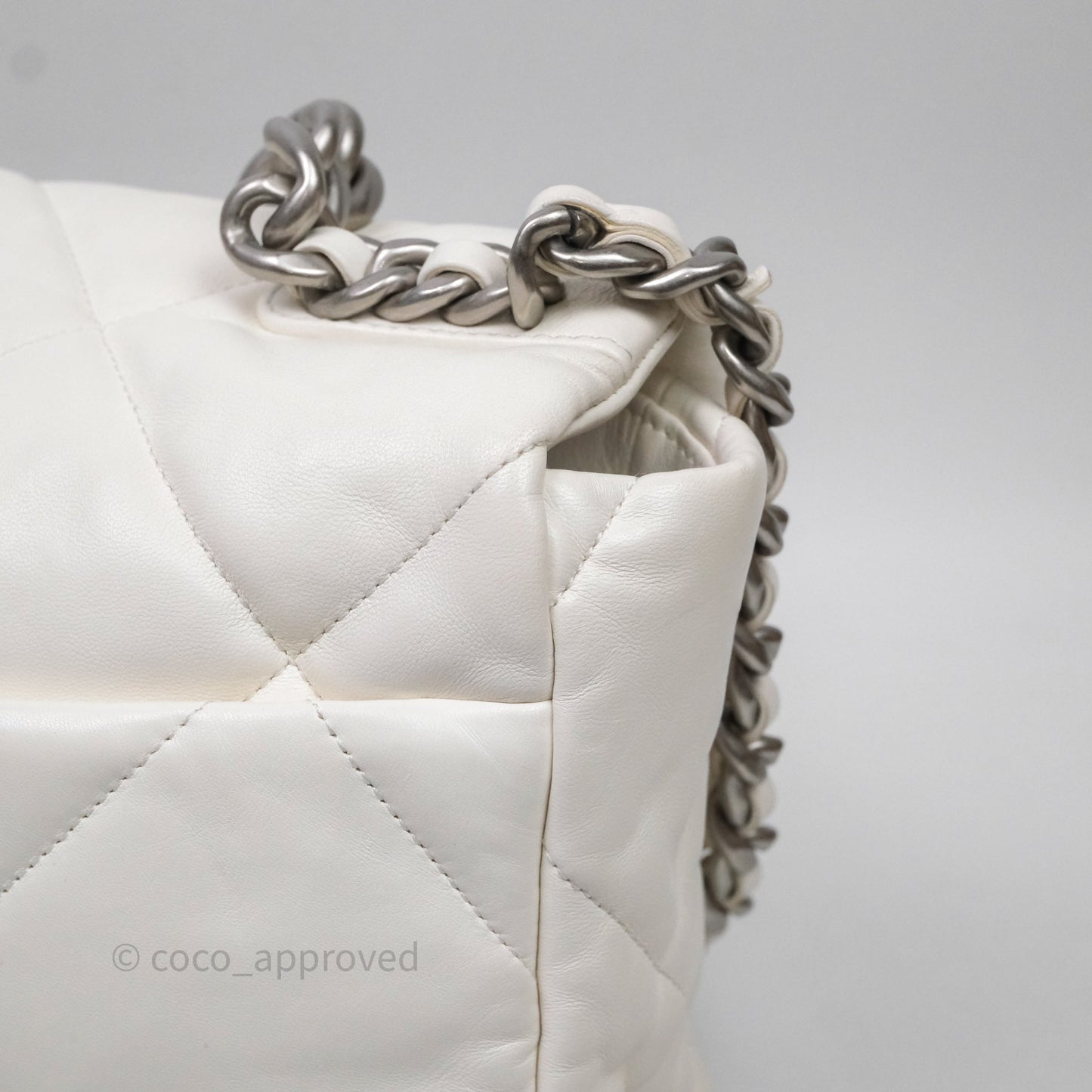 Chanel 19 Medium White Mixed Hardware