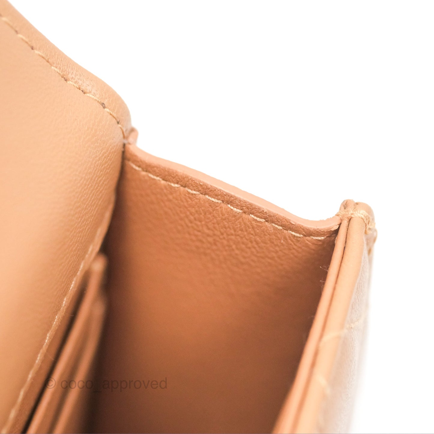 Chanel Mini Handle Clutch With Chain Caramel Lambskin Gold Hardware