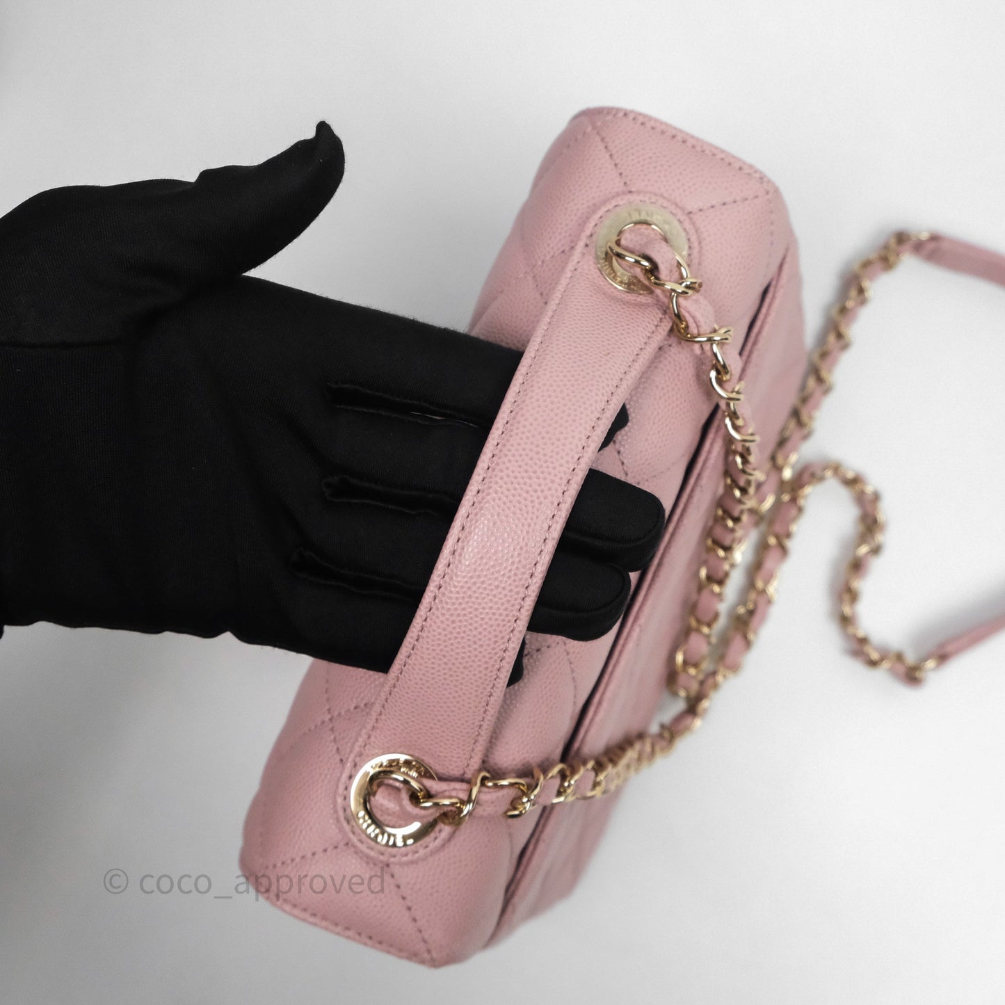 Chanel Quilted Medium Business Affinity Flap Pink Caviar Gold Hardware