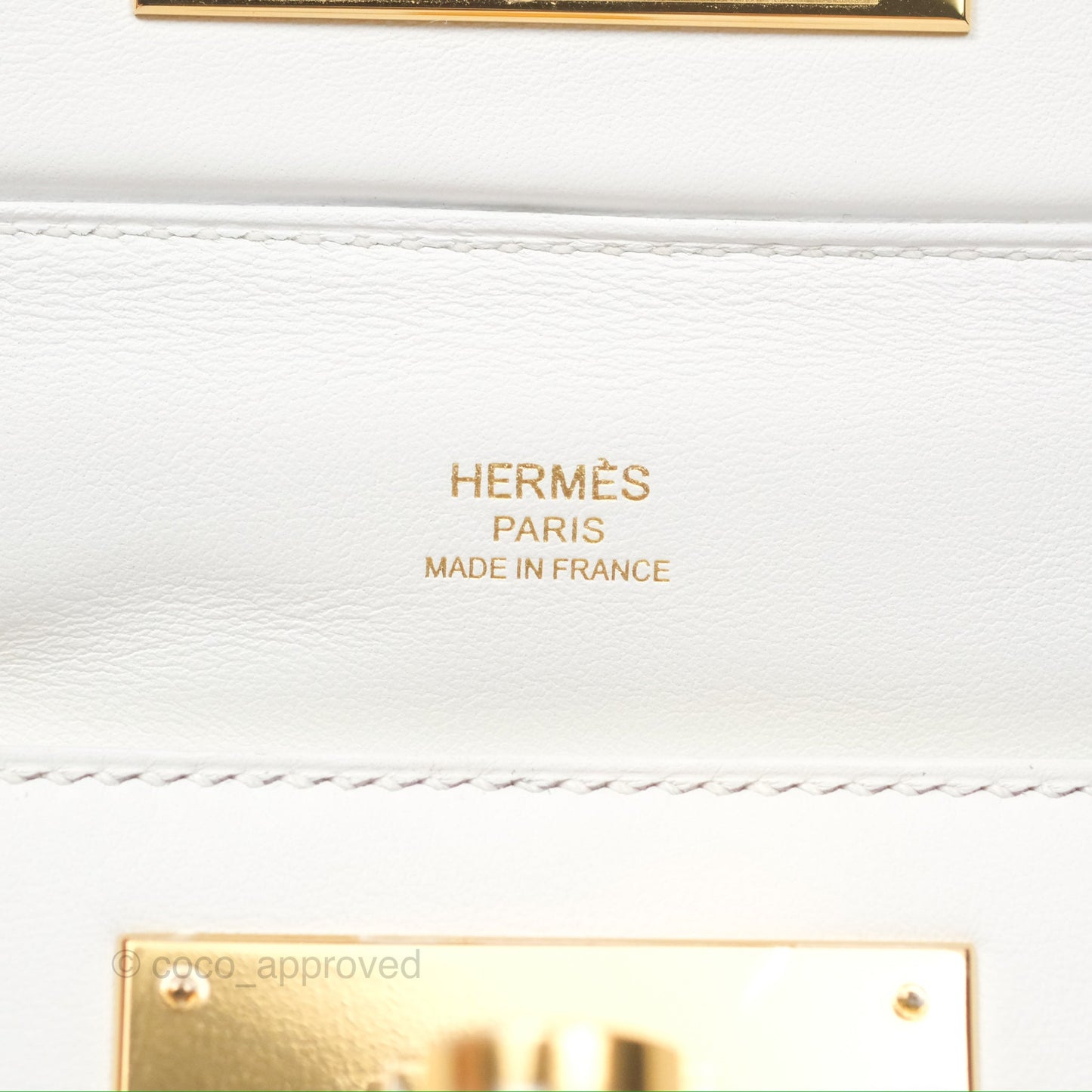 Hermès 24/24 21 Mini New White Evercolor/ Swift Gold Hardware