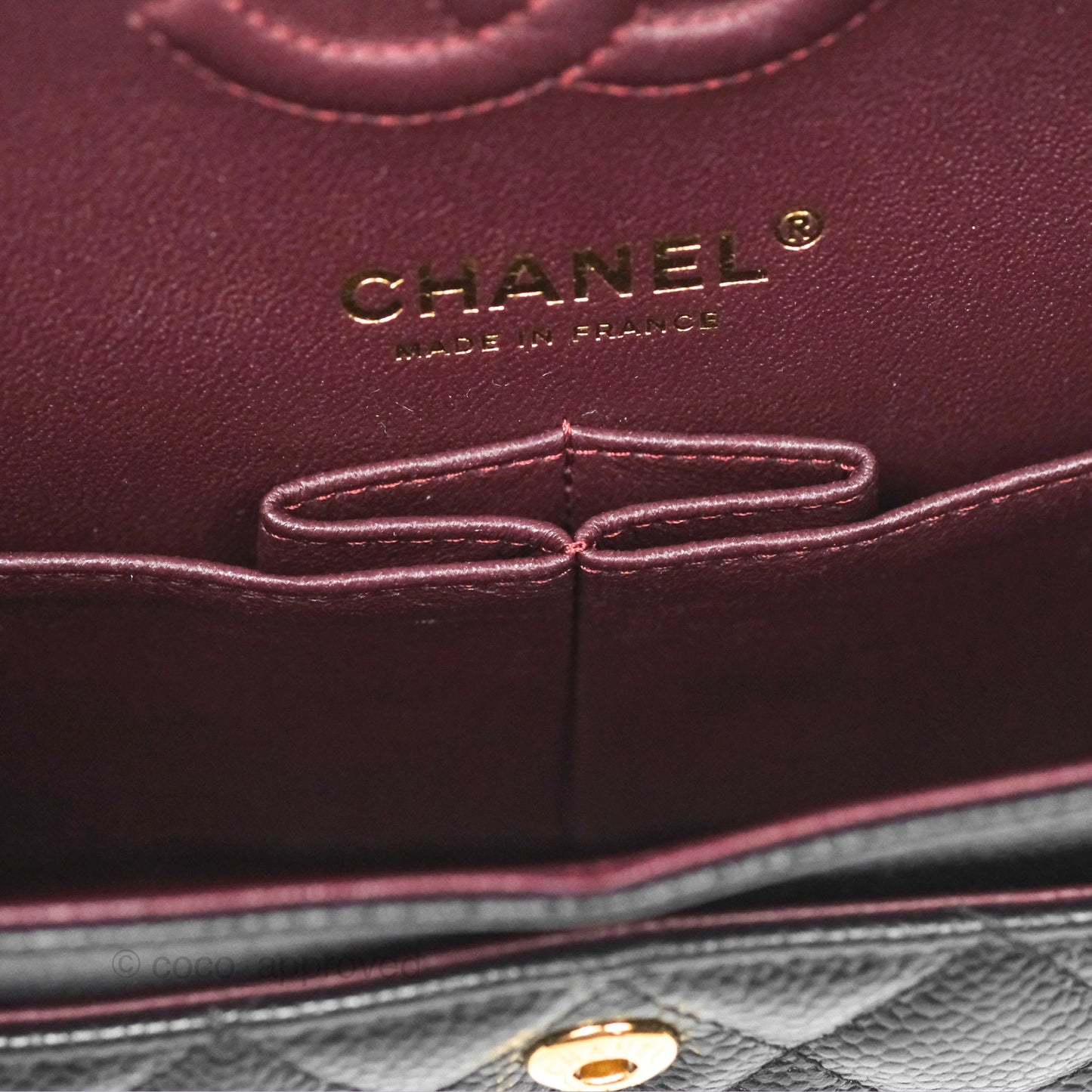 Chanel Small Classic Flap Quilted Black Caviar Gold Hardware