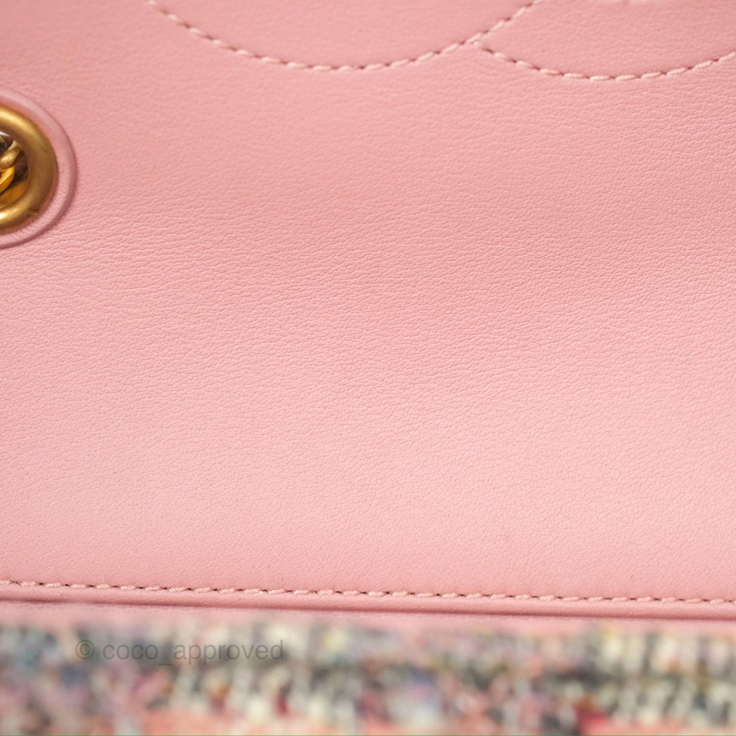 Chanel Small CC Filigree Flap Pink Tweed