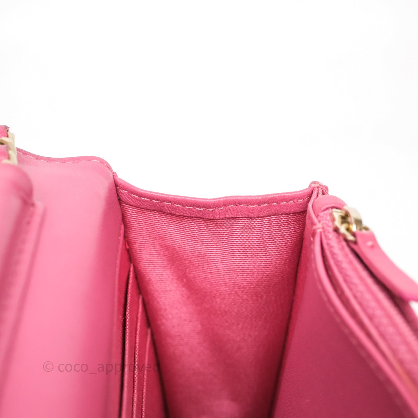 Chanel Quilted Classic WOC Pink Lambskin Gold Hardware