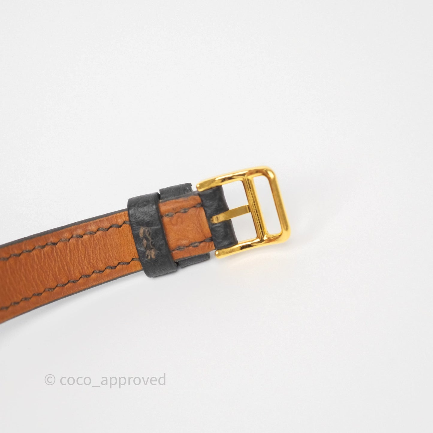 Hermès Heure H TPM Watch Black & Gold Epsom Gold Hardware
