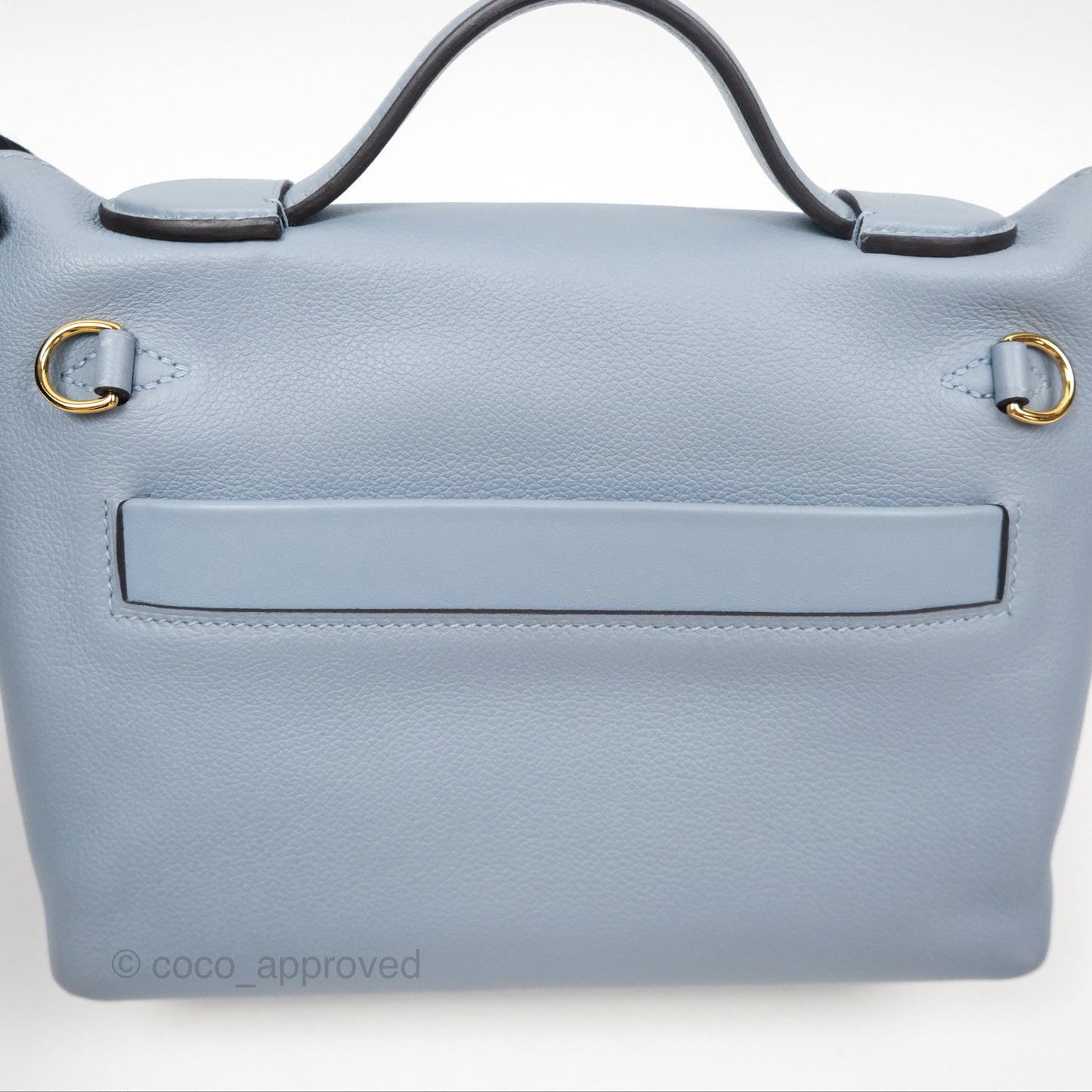 Hermès 24/24 21 Mini Bleu Lin J7 Evercolor/ Swift Gold Hardware
