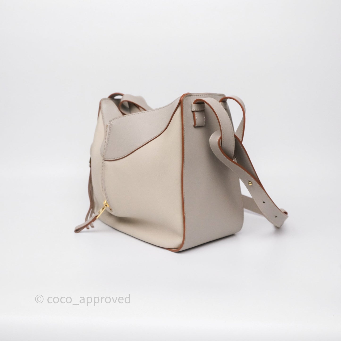 Loewe Small Hammock Shoulder Bag Calfskin Light Grey/Beige