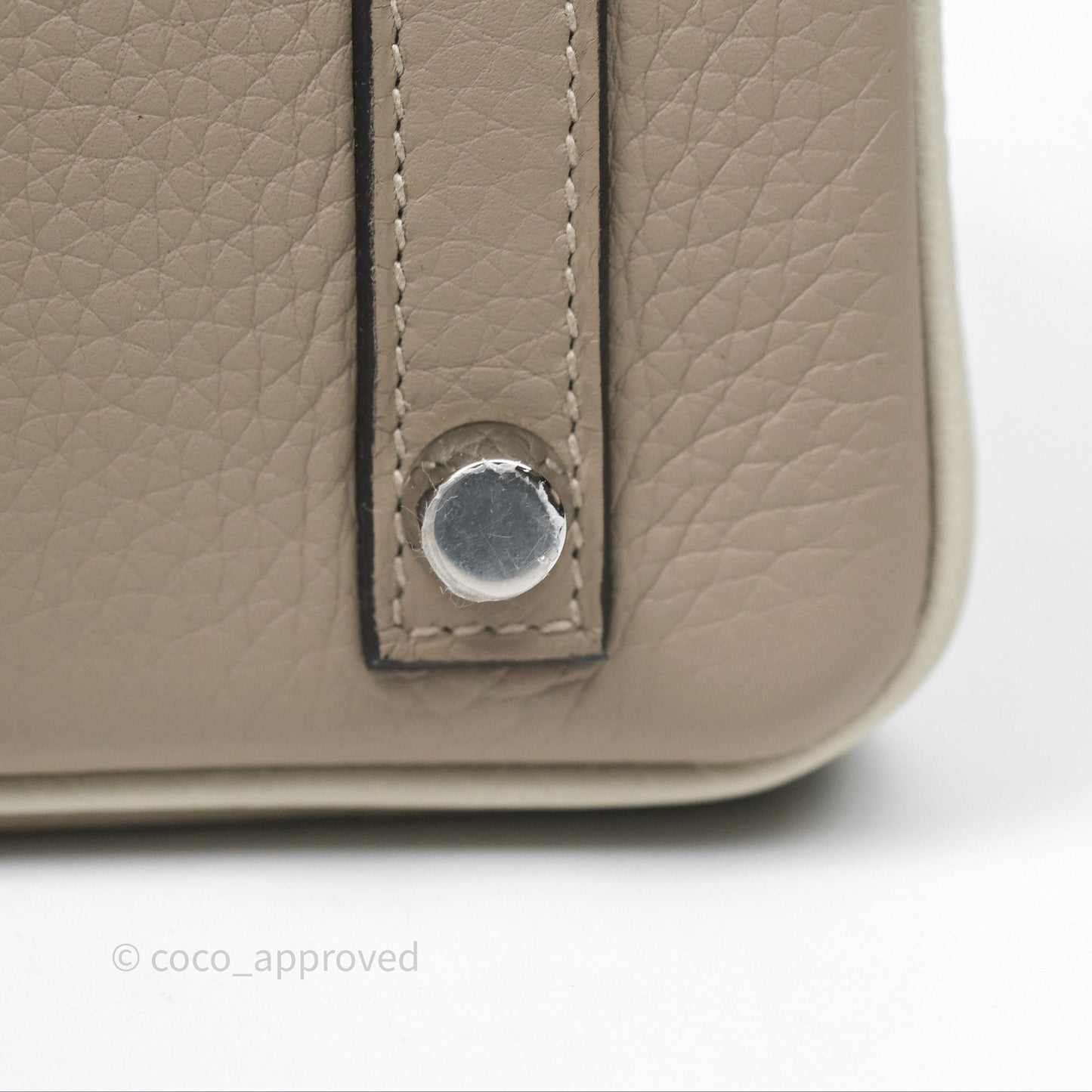 Hermès Birkin 25 Special Order Retourne Gris Tourterelle 81 / Beton 8L Clemence Brushed Palladium Hardware