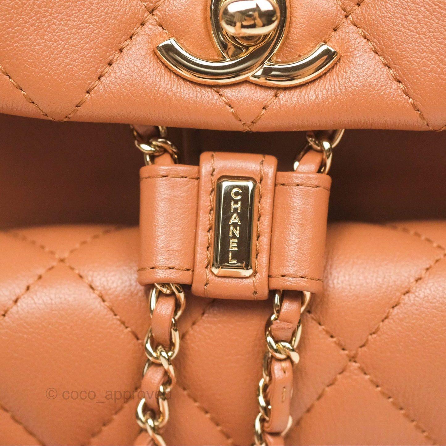 Chanel Small Duma Drawstring Backpack Camel Calfskin 24P