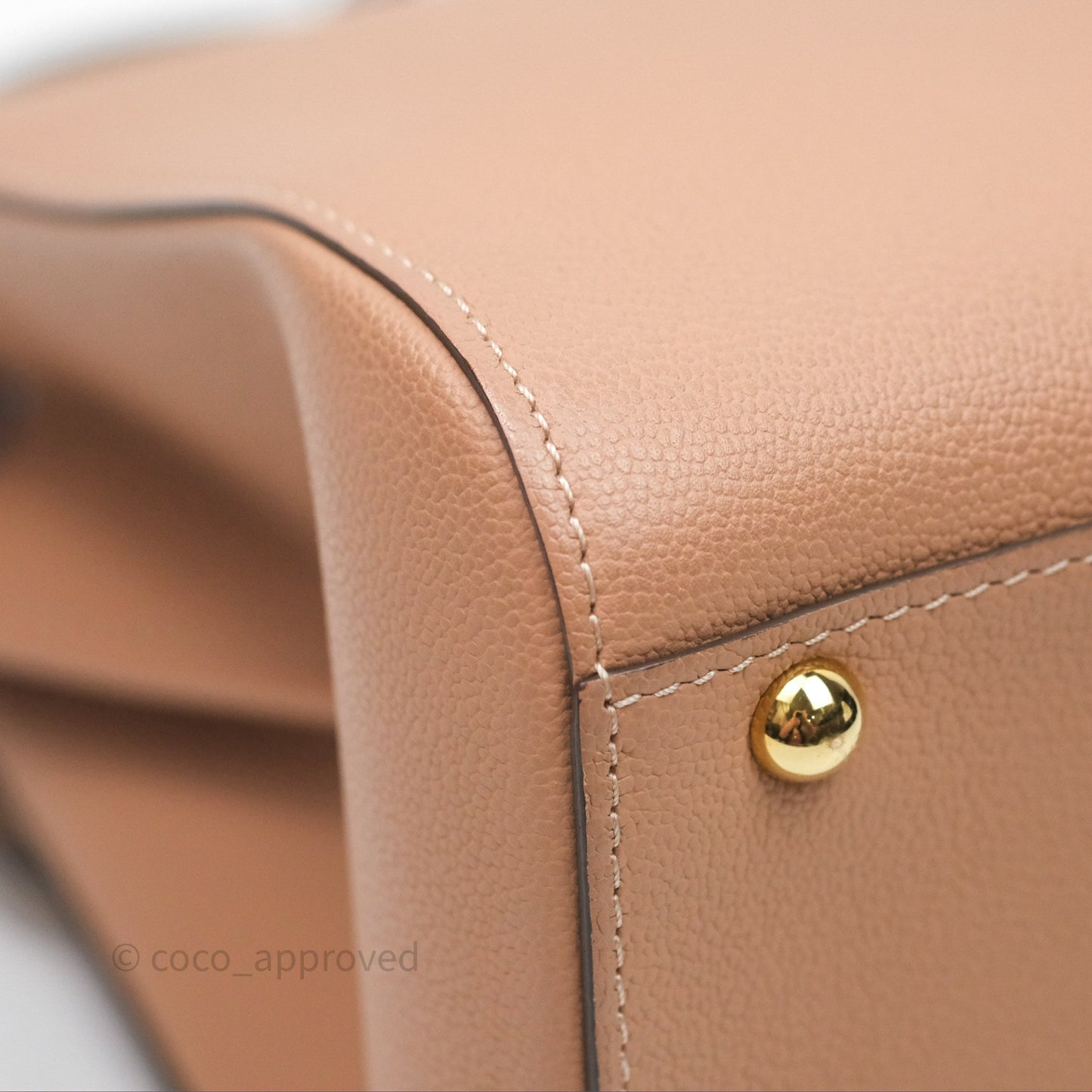 Delvaux Mini Brillant Bag Vison Grained Calfskin Gold Hardware with Twilly