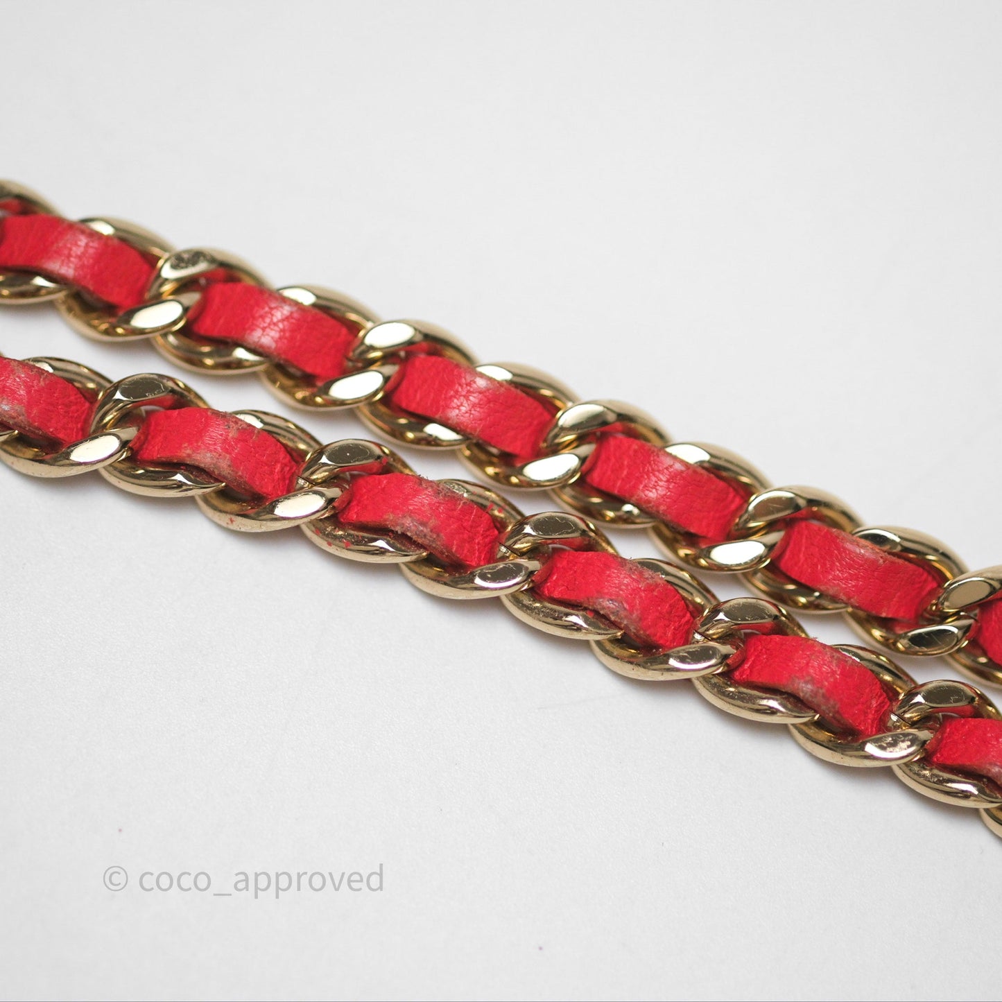 Chanel Mini Quilted Trendy CC Clutch With Chain Red Lambskin Gold Hardware