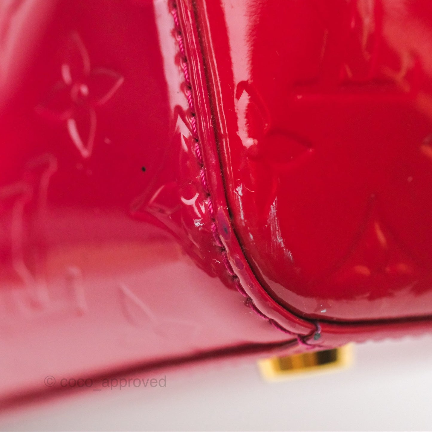 Louis Vuitton Brea MM Red Vernis Patent Monogram