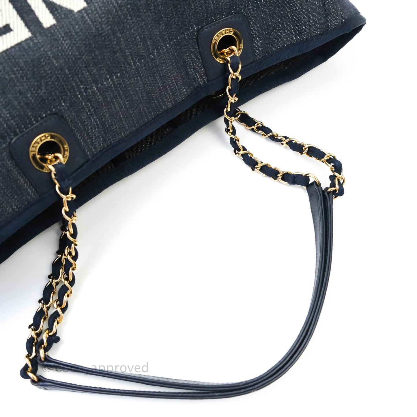 Chanel Denim Deauville Medium Tote Navy