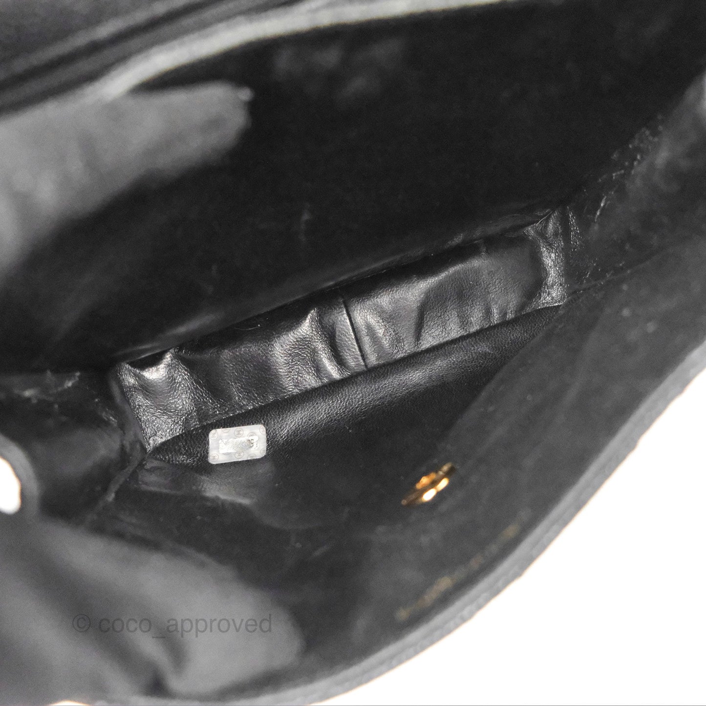 Chanel Shoulder Vintage Black Caviar 24K Gold Hardware