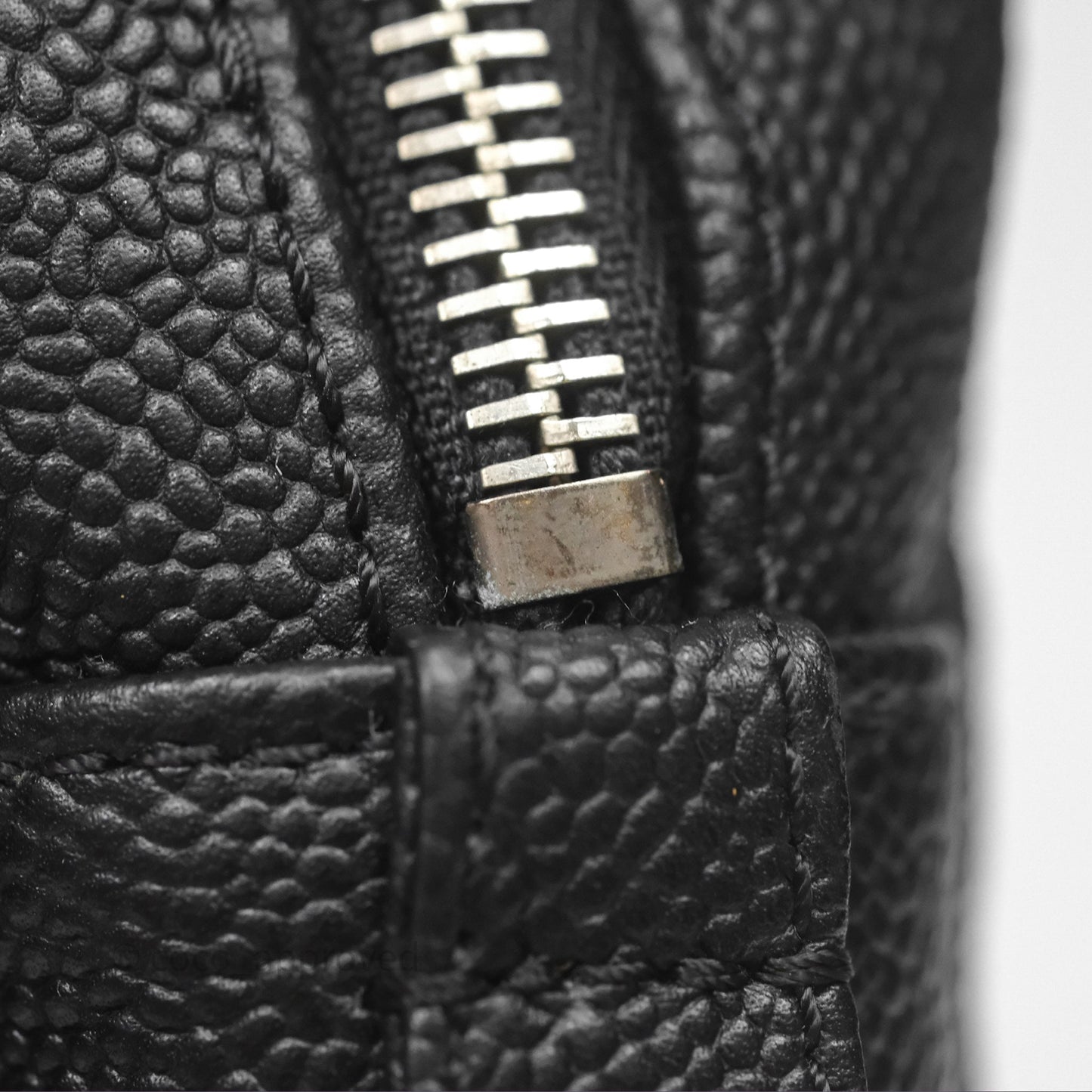 Chanel Quilted Easy Flap Bag Black Caviar Silver Hardware
