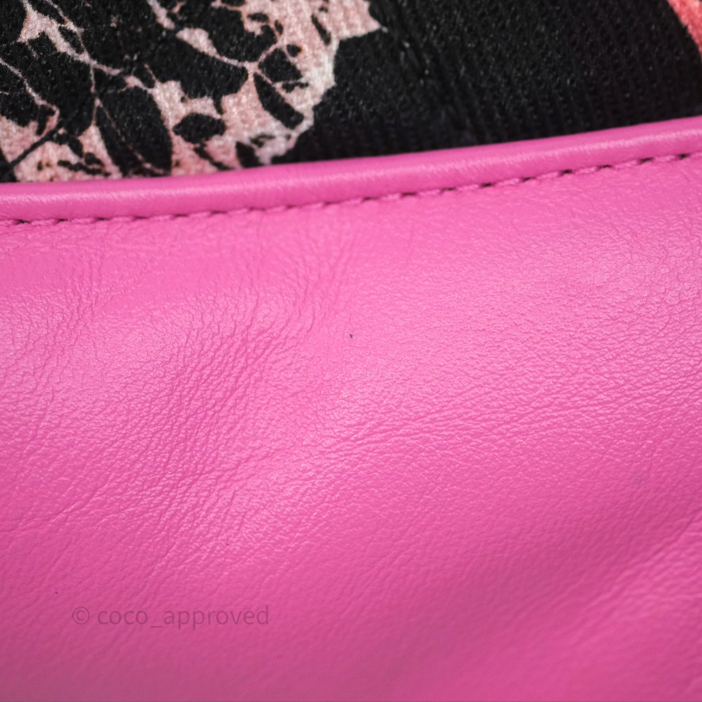 Chanel 31 Large Shopping Bag Leaves Printed Canvas/ Calfskin Pink