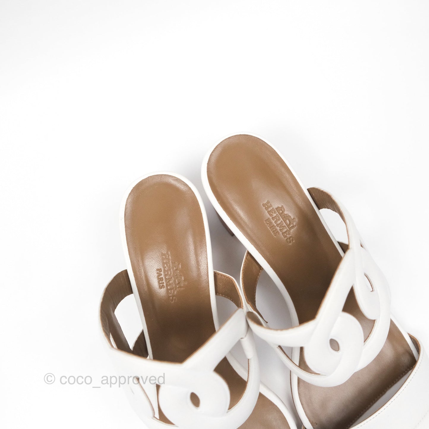 Hermès Bikini Sandals in White Size 38.5