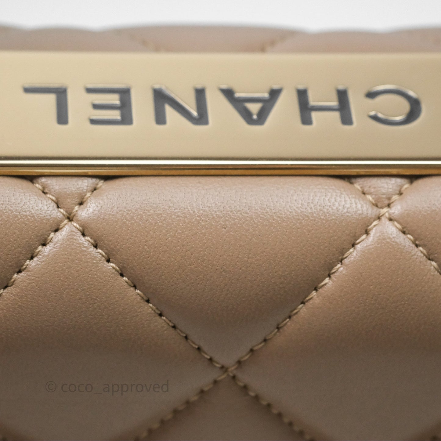 Chanel Small Trendy CC Beige Lambskin Gold Hardware