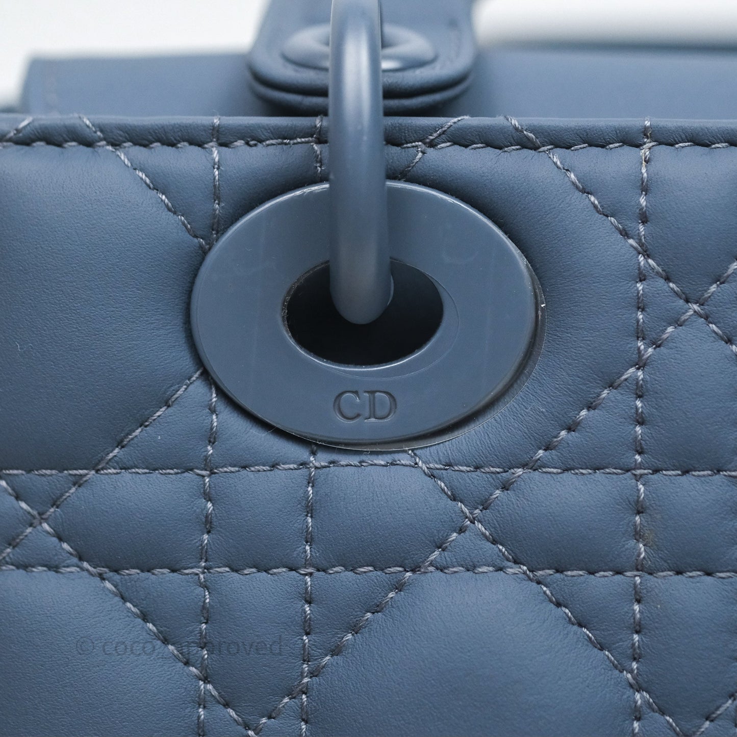 Christian Dior Small My ABCDior Lady Dior UltraMatte Calfskin Cannage Dark Blue