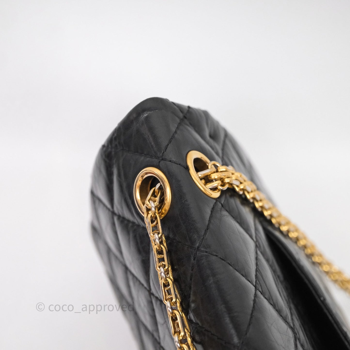 Chanel Quilted 2.55 Reissue 226 Flap Bag Black Aged Calfskin Gold Hardware