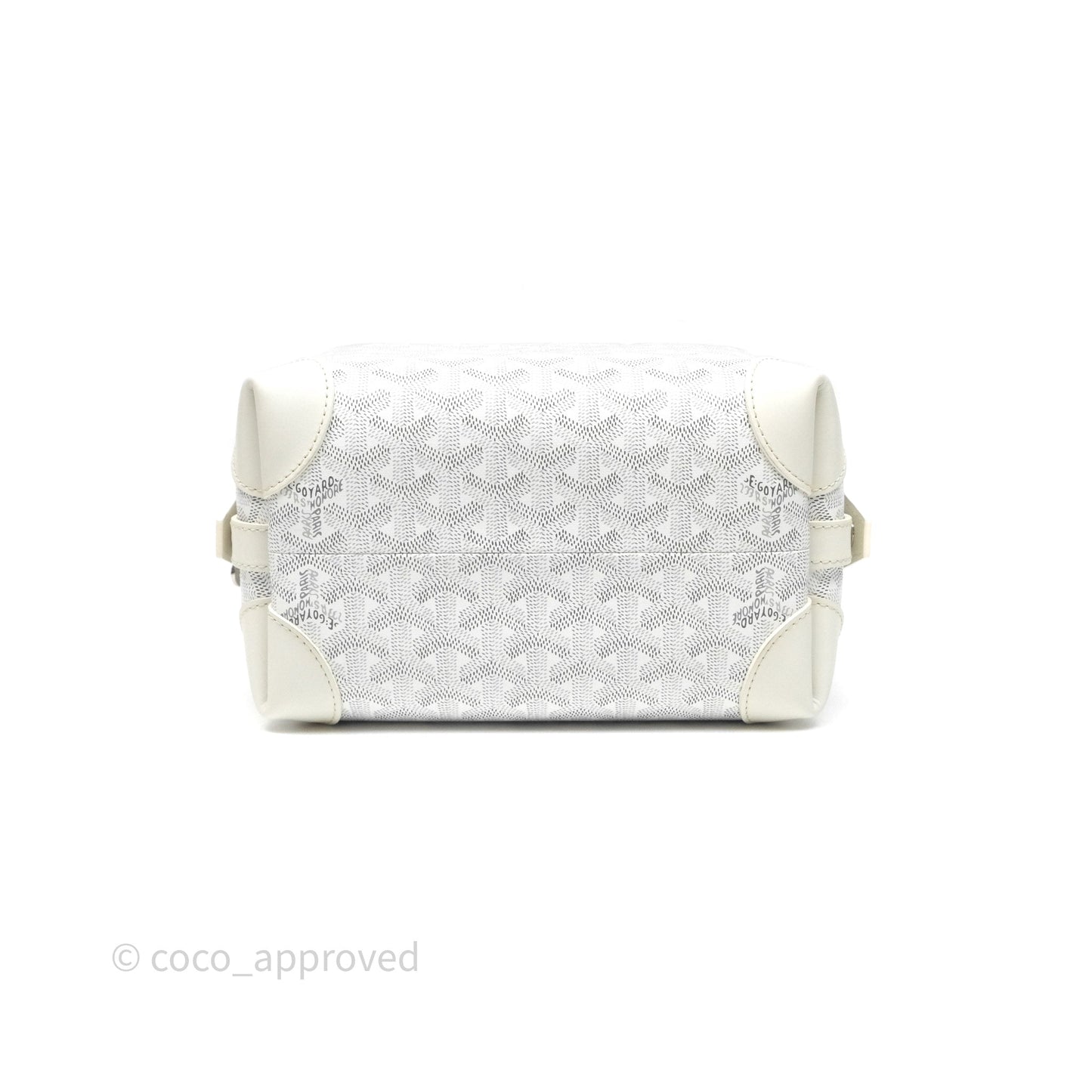 Goyard Bowling 25 Toiletry Bag White Goyardine Canvas