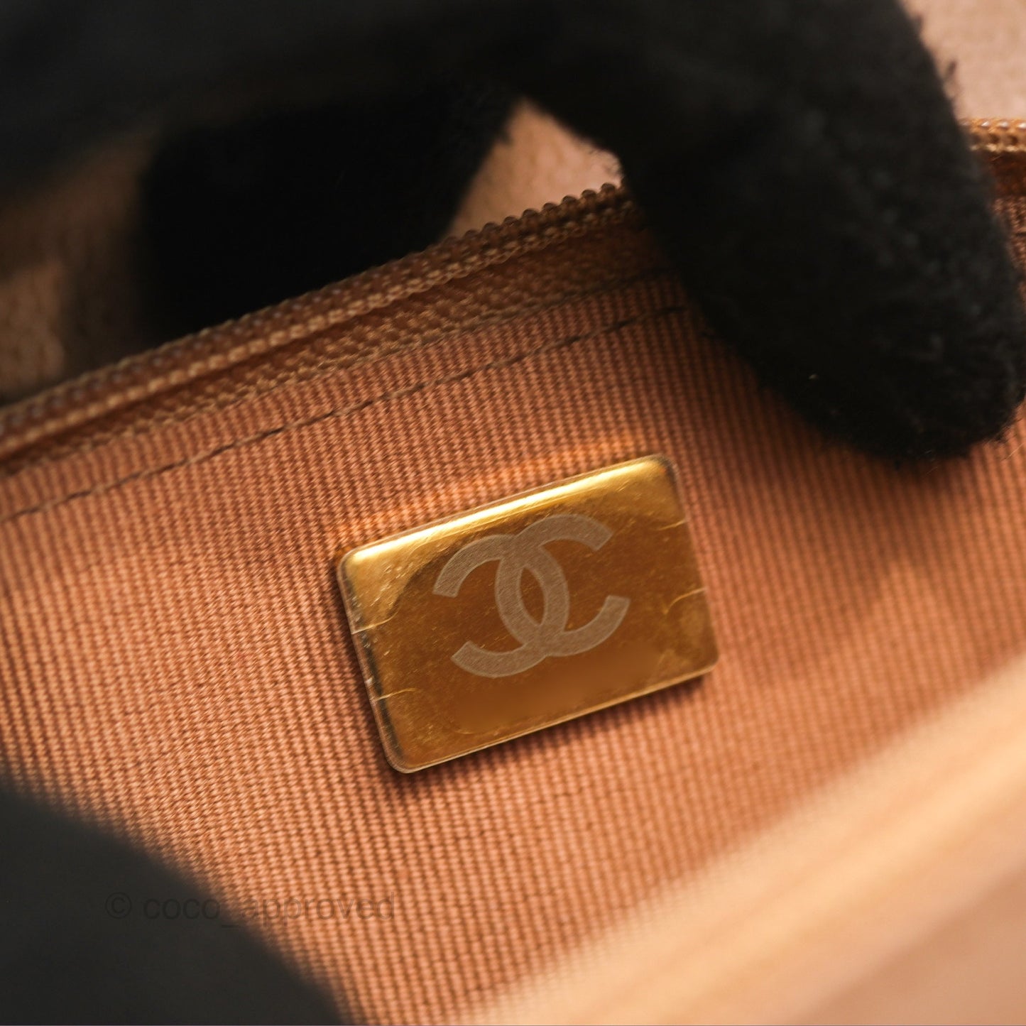 Chanel Coco First Wallet On Chain WOC Dark Beige Caviar Gold Hardware 22K