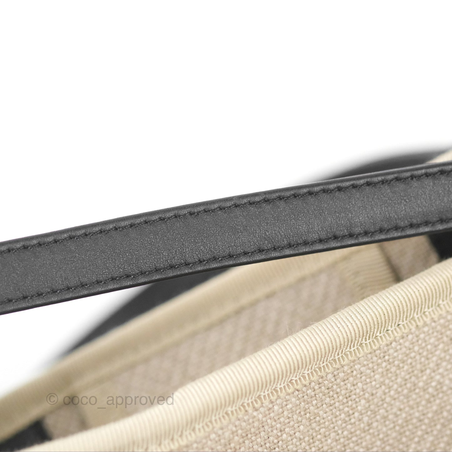 Chanel Large Deauville Black/Taupe Canvas Gold Hardware