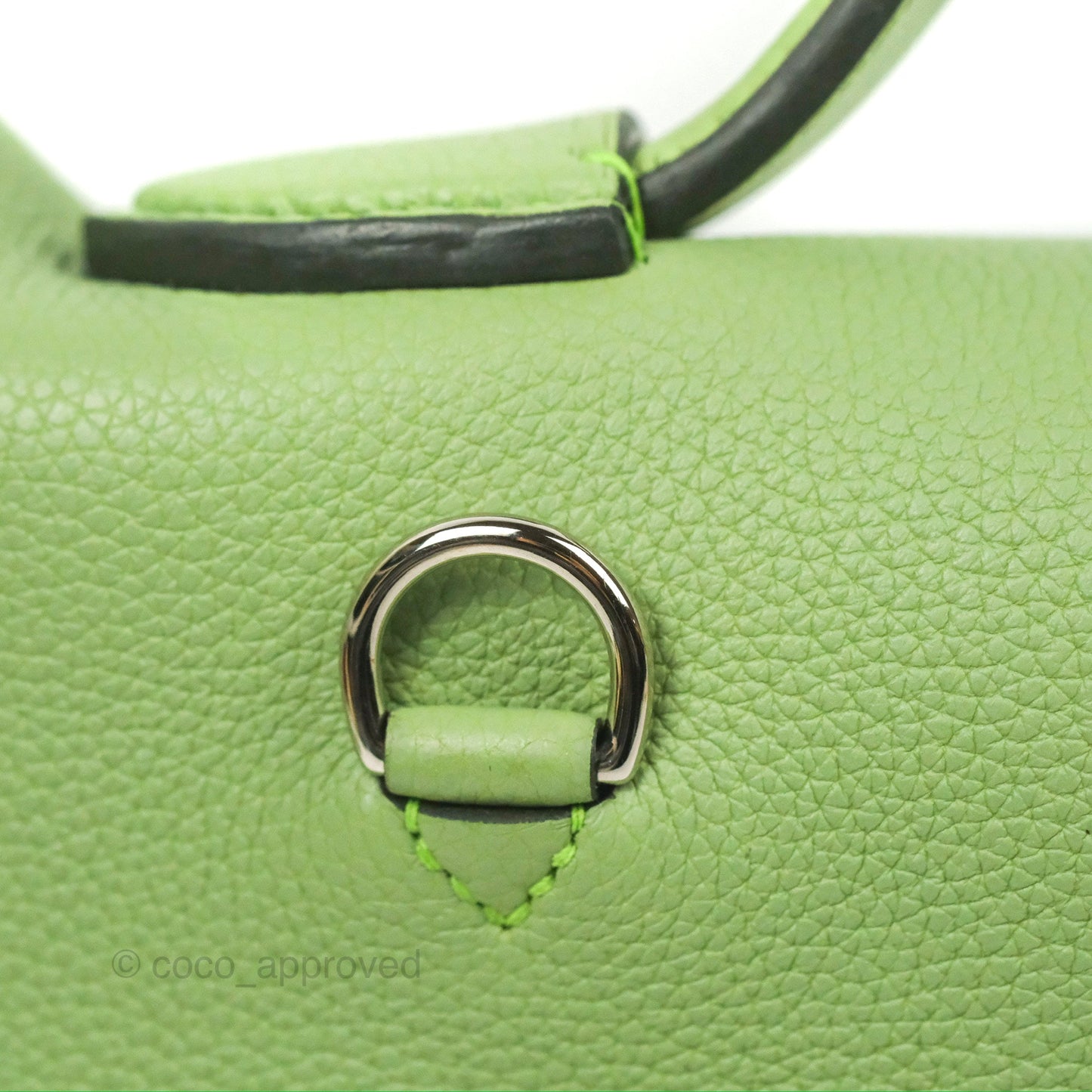 Hermès 24/24 29 Vert Criquet/Bamboo Evercolor/Swift Palladium Hardware