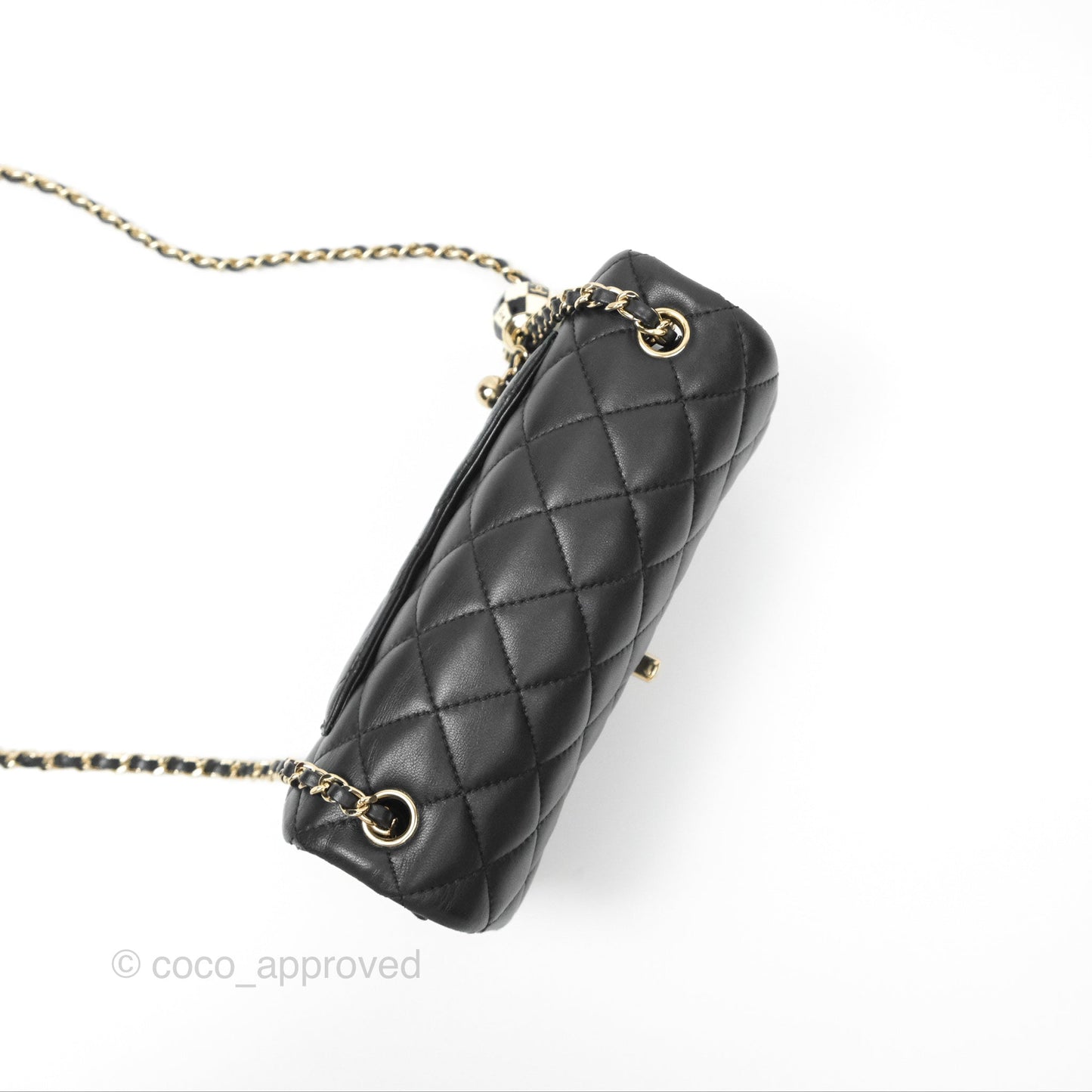 Chanel Ball Crush Mini Rectangular Black Lambskin Gold Hardware 23C