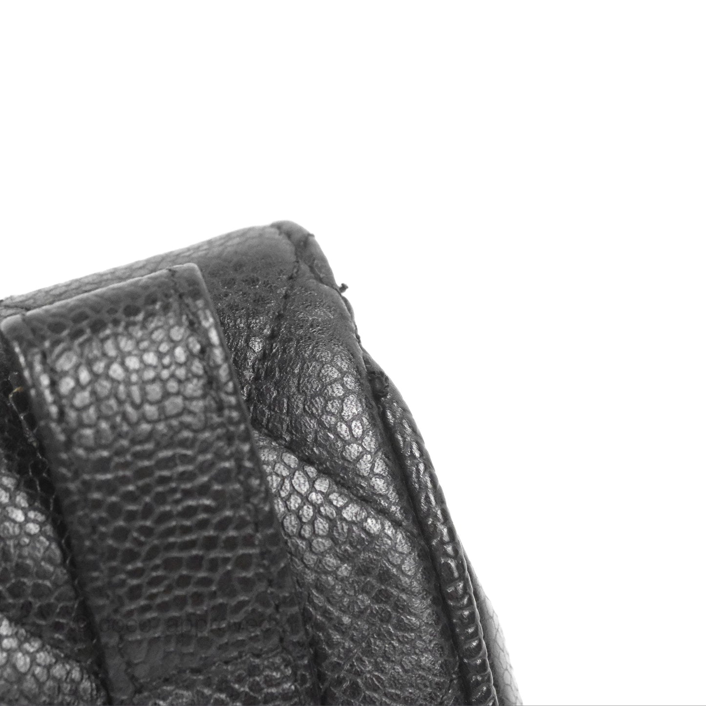 Chanel Vintage Belt Bag Quilted Black Caviar 24K Gold Hardware