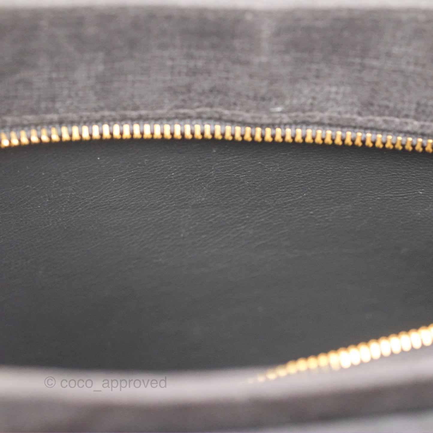 Chanel Vintage CC Lock Flap Shoulder Bag Grey Canvas 24K Gold Hardware