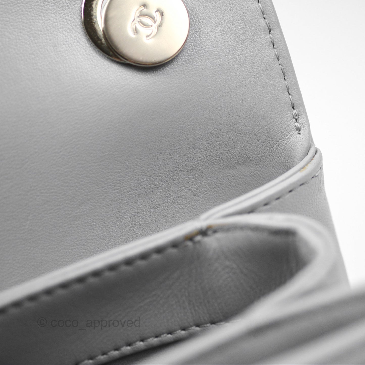 Chanel Small Trendy CC Grey Lambskin Gold Hardware